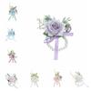Pearl Bridegroom-bride Corsage Simulation Flower Rose Corsage Elegant Pearl Wrist Flower  Prom