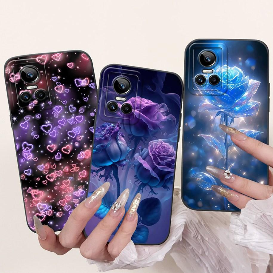 Чехол для Realme GT Neo 3 5G Новый Модный Цветочный Ударопрочный Силиконовый Мягкий ТПУ Матовый Чехол Для Realme GT Neo3 80W GTNeo3 Сумки для Телефона