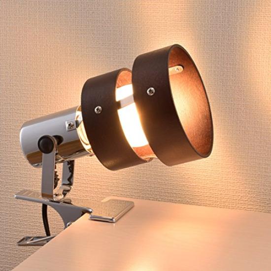 OHM Clip Light Wooden Frame E26 N1EW Dark Brown LTC-N1EW