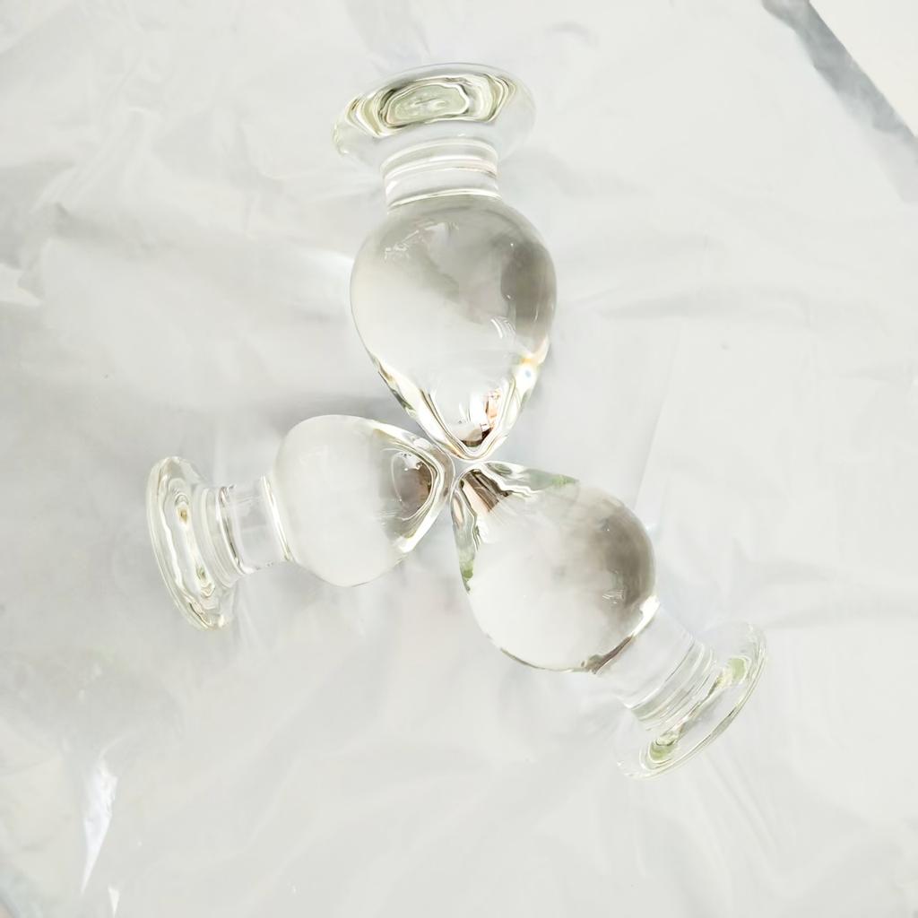 VaHppy Glass анальные пробки Круглые Сердце 5.5/6/6.5см От Новичка до Пепла Гей Секс-Игрушки Продукты для Взрослых Пар