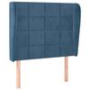 3118002 vidaXL Tête de lit avec oreilles Bleu foncé 103x23x118-128 cm Velours