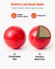 Bocce Ball Set, 107 mm, with 8 Resin Balls, Pallino, Carrying Bag and Measuring Rope, Red and Green 2 Colors, for 2 to 8 Players, Bocce Ball Game Set