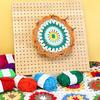 1 Set Crochet Blocking Board Smooth Edge High Durability Not Easily Deformed Reusable with Dense Holes Square Crochet