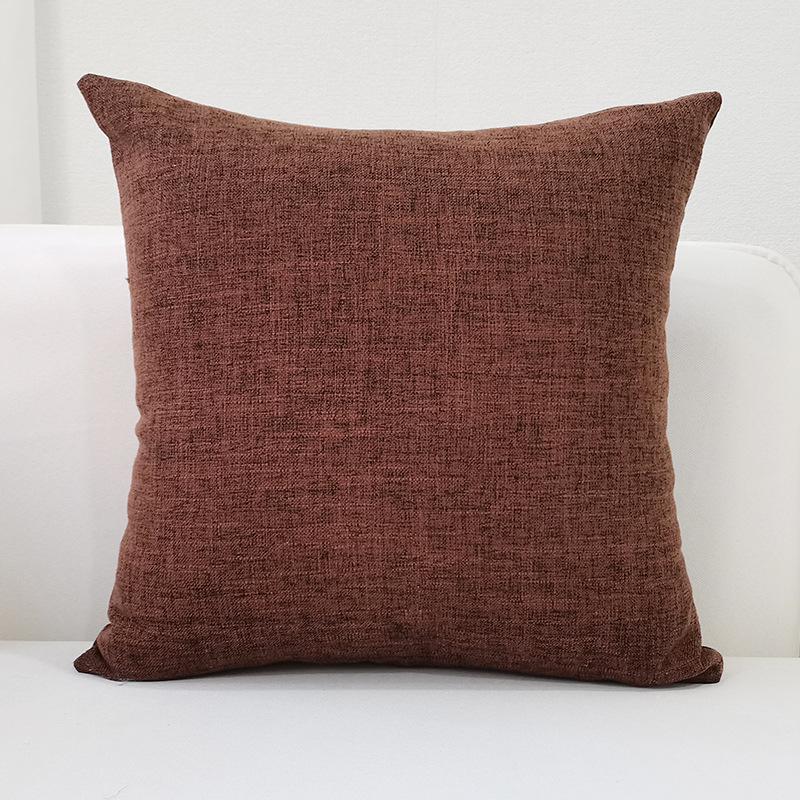 Nordic Home Thickened Linen Solid Color Pillowcase Sofa Cushion Cover Pillowcase