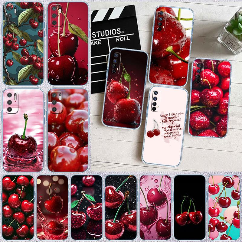 Прозрачный чехол для телефона с вишней и летними фруктами для Motorola Moto G10 G20 G30 G31 G32 G34 G35 G41 G42 G50 G51 G52 G55 G60 G60S