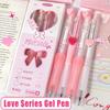 4PCS/Set 0.5mm Black Ink Gel Pen Press Using Ballpoint Pen High Quality Neutral Pen  Students