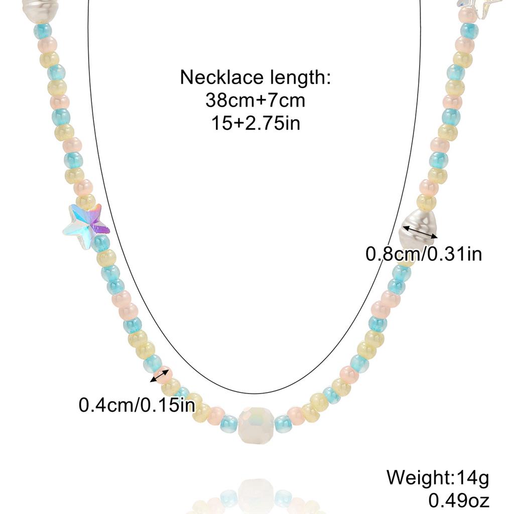 Ожерелье для женщин Ожерелья из бисера Женские сотни с высококачественным чувством не теряющего цвета Ожерелья из бисера ручной работы Ins Красочные ожерелья из бисера