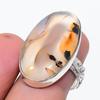 Natural Montana Agate Gemstone 925 Sterling Silver Jewelry Ring Size 7.5 F5q46