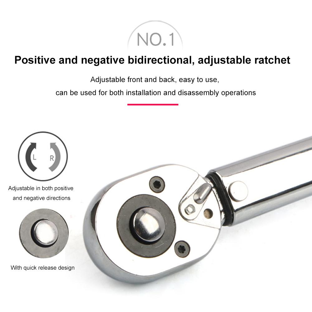Динамометрический ключ с квадратным приводом 1/2 10-150 Н.м. Точный храповой ключ с предустановленным крутящим моментом для велосипеда, автомобильный велосипедный ручной инструмент