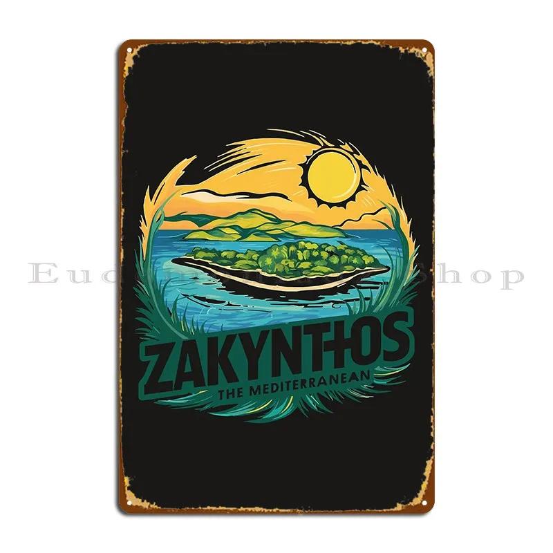 Cool For Lovers Of Warm Countries Zakynthos The Mediterranean Metal Sign Wall Decor Retro Club Printing Tin Sign Poster