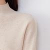 Hengyuanxiang Women's 100% Wool Thin Knit Half-High Neck Sweater