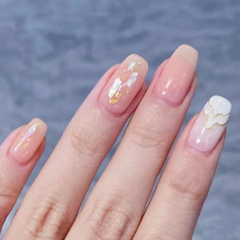 1 шт., блестящая фольга для ногтей, блестки, нерегулярный алюминиевый золотой дизайн, набор, блестящие хлопья, гель, аксессуары для маникюра «сделай сам»