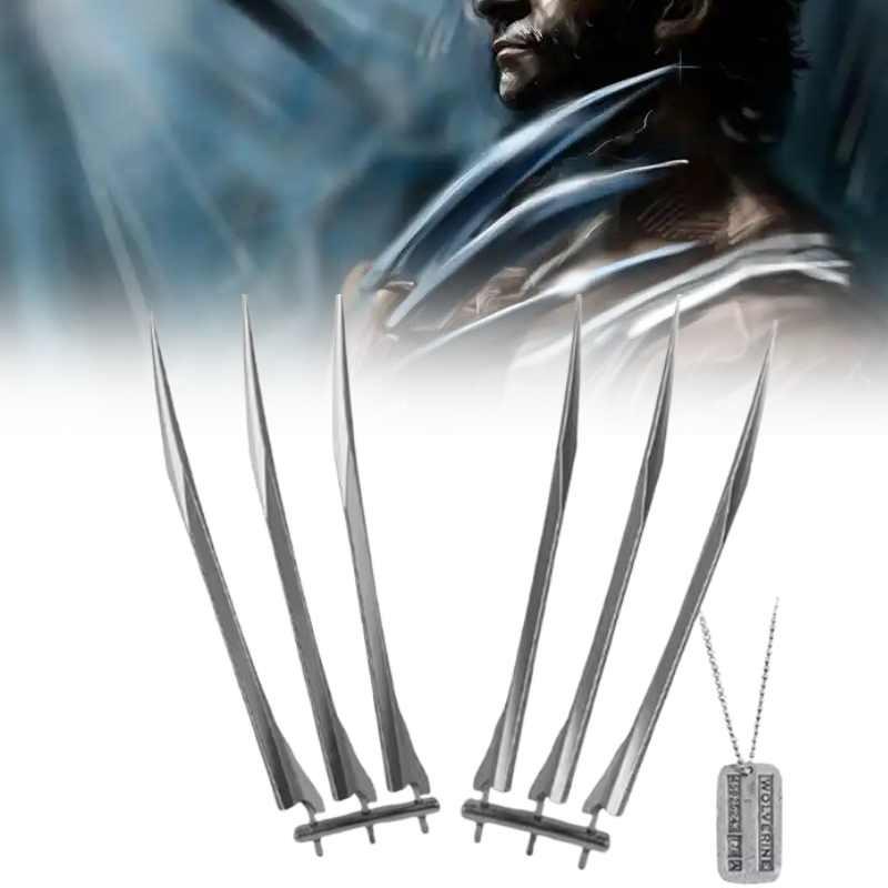 Игрушка Когти Росомахи с жетоном Логана, ожерелье, реквизит для косплея на Хэллоуин