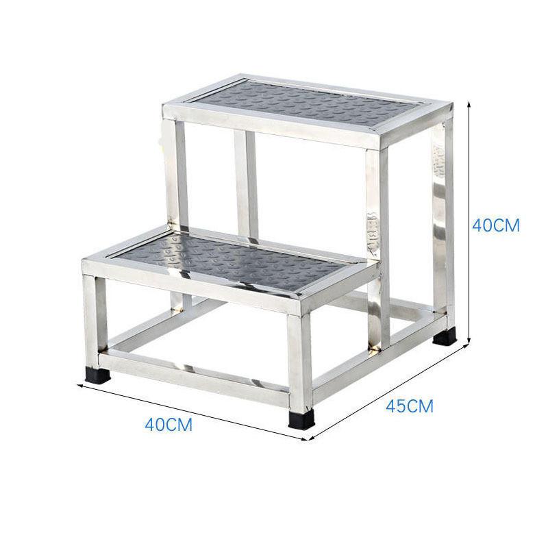 Нержавеющая сталь одинарная двухслойная подставка для ног лестница бытовая внутренняя двухступенчатая лестница больничная маленькая лестница стремянка табурет