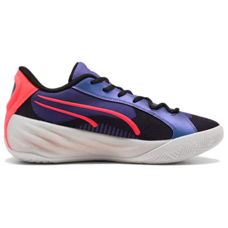 Puma Мужские низкие баскетбольные кроссовки All Pro Nitro, противоскользящие, износостойкие, фиолетовые 311258-01