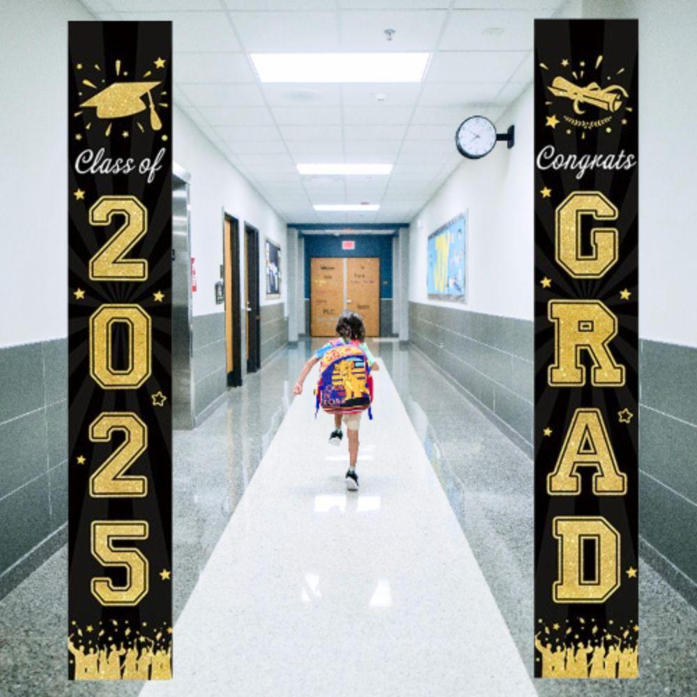 Congrats Grad Graduation Photography Backdrop Graduates Theme Background  School Party Decor