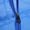 Foldable 4 Layers Hanging Dry Rack Net Zipper Opening Mesh Netting Blue