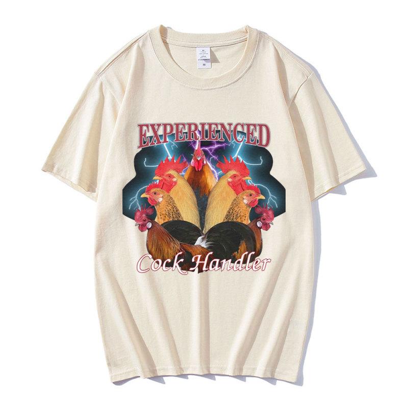 Забавная профессиональная футболка с рисунком курицы и петуха, мужские повседневные хлопковые футболки большого размера в стиле Харадзюку, уличная одежда