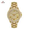 Men Luxury Full Diamond Quartz Watch Roman Numeral Date Display Iced Out Hip Hop Wrist Watch Waterproof