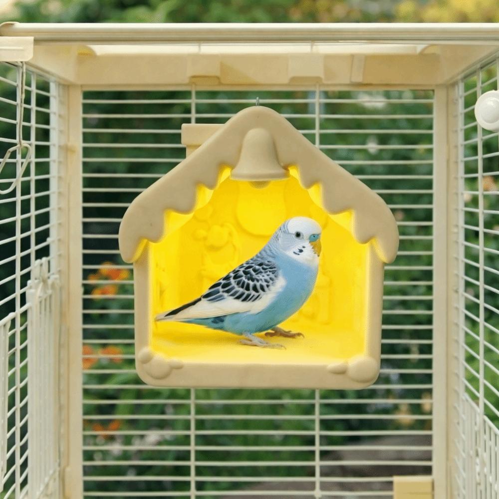 With Pad Bird Breeding Nest Warm Light Bird Nest Cage Parrot Bed House  Indoor Aviary