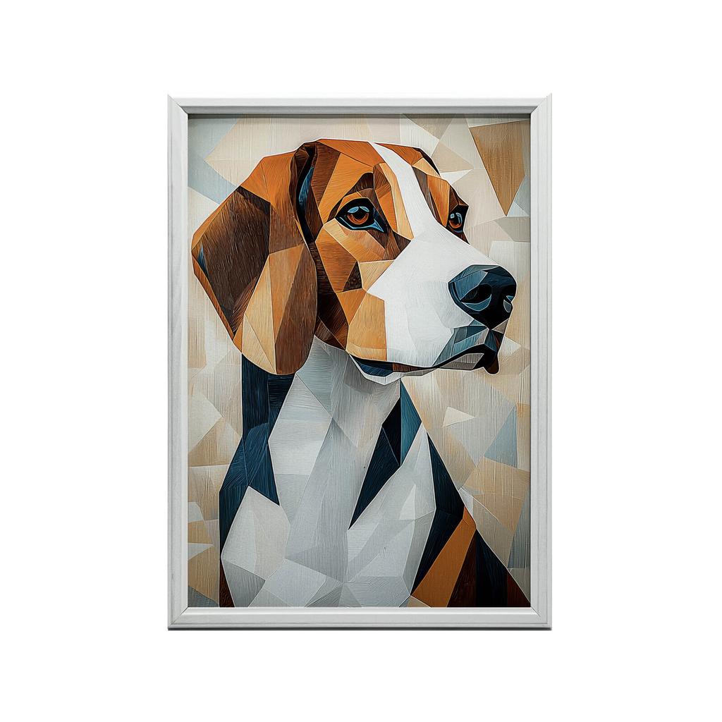 Geometryczny Pies Geometryczny Pies, 60X90 Cm, Rama Aluminiowa Czarna, Papier Matowy 230 Gsm