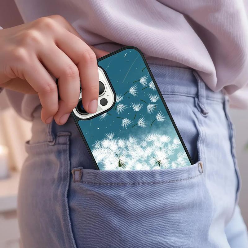 Чехол для телефона с одуванчиками для iPhone 17 Air 15 16e 14 13 Pro Max Coque 12 11 Pro Max PLUS