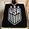 USA football Printed Flannel Blanket, soft throw for bedroom sofa, washable,soccer fan merchandise, great gift.