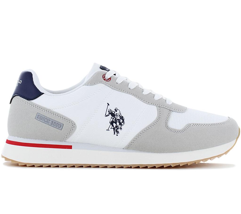 U.S. Polo Assn. ALTENA - Мужские кроссовки белые 001A-WHI-BLU04 ОРИГИНАЛ