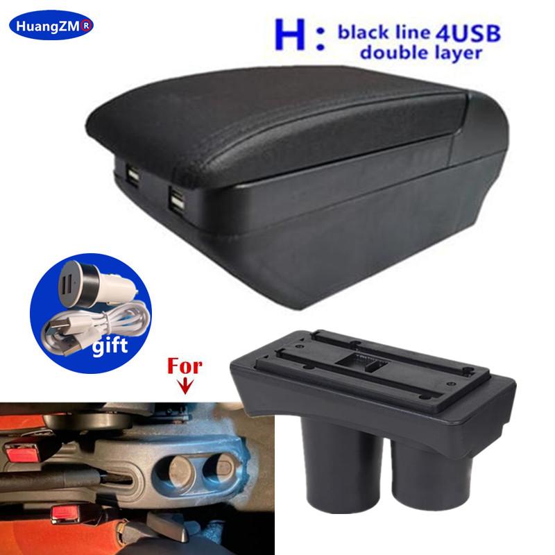 For Citroen C2 C3 Car Armrest box Central Storage box Interior Retrofit USB charging Ashtray Car accessories