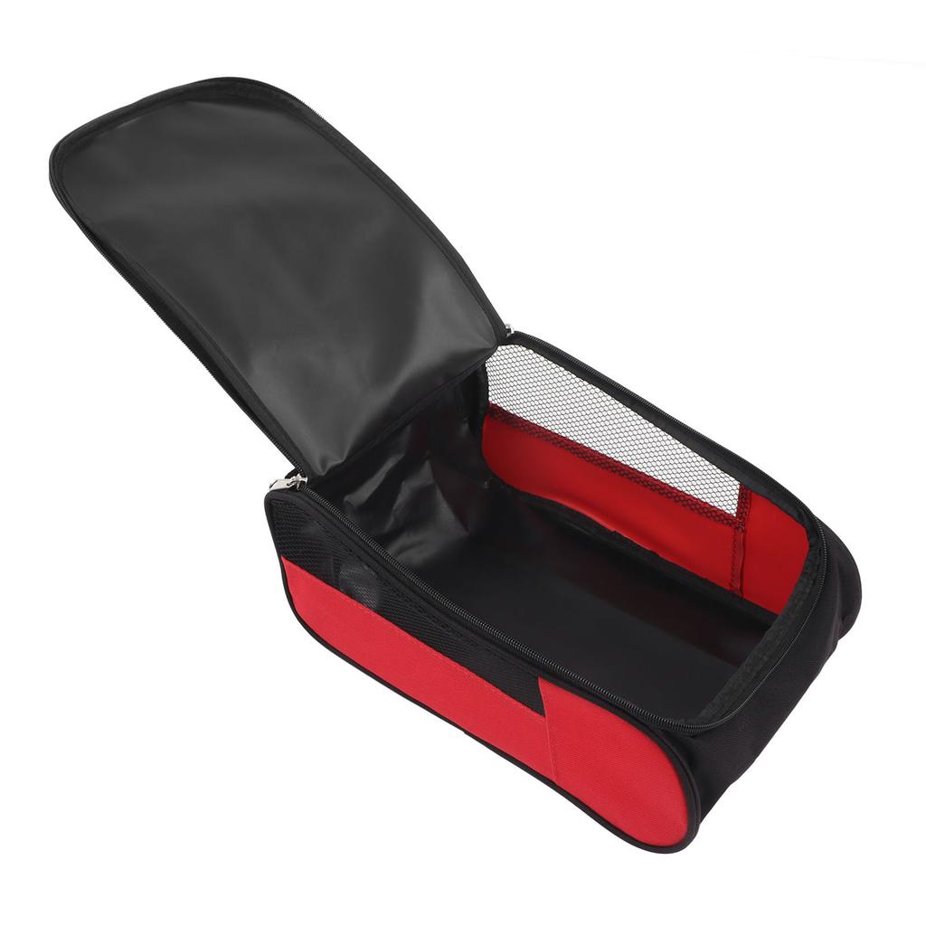 Dustproof Breathable Golf Shoe Bag Portable Golf Shoe Storage Bag for Travel Men Women Black Red