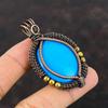 Спящая красавица, бирюзовый кулон, кулон из медной проволоки, кулон ручной работы, ювелирные изделия из медной проволоки, изящный кулон с драгоценным камнем, подарок для мамы