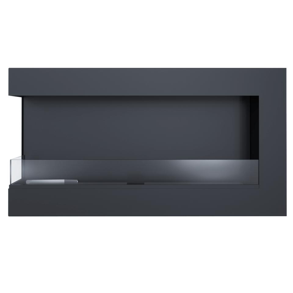 Bioethanol Fireplace 900 TÜV Left-sided with Stones Set