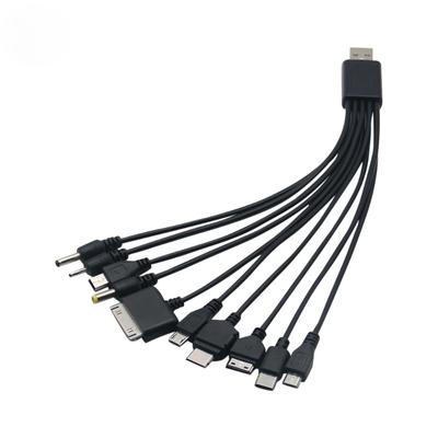 Универсальный адаптер для зарядного устройства мобильного телефона 10 в 1 USB-кабель для передачи данных, зарядный кабель, подходящий для Xiaomi, Huawei, Samsung