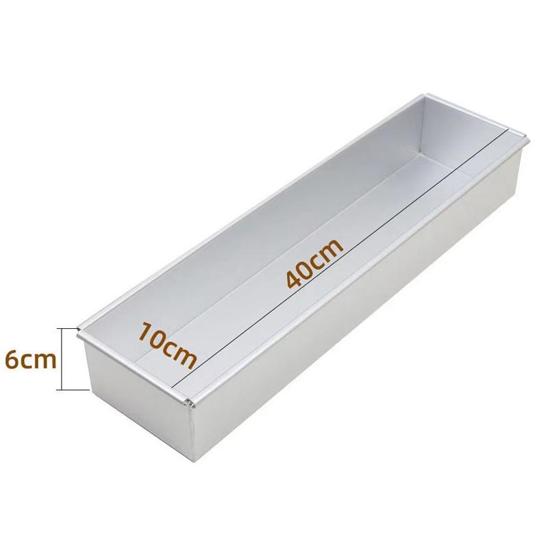 Professional Aluminium Alloy Loaf Bread Mold Long Cake Tiramisu Pan Activity Edge Durable Flat Toast Mold Home