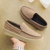 Fashion Suede Leather Mens Loafers Slip On Men Casual Shoes Comfy Moccasins Breathable Male Driving Shoes Leisure Walk Men Walking Flats