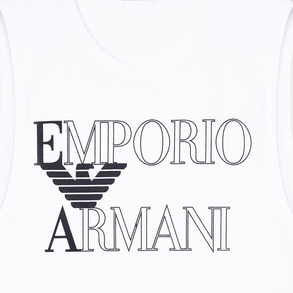 Emporio Armani Хлопковый Жилет без Рукавов с Принтом Логотипа и Круглым Вырезом Мужские Топы EM000572-AF20434-U0002