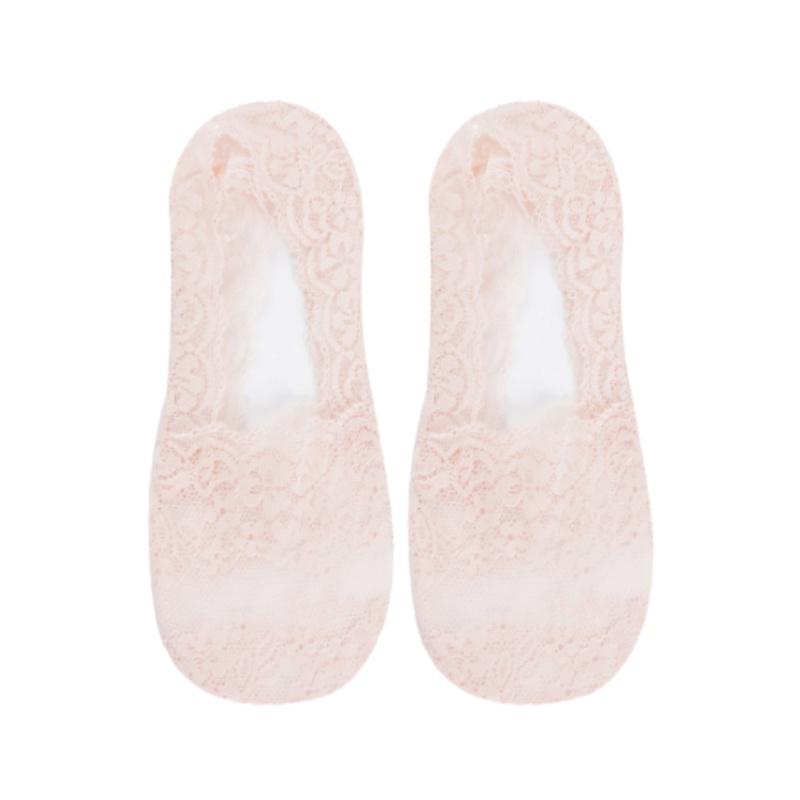 1/3 пары женских невидимых хлопковых подошв, нескользящие тапочки, носки-лодочки для девочек, летние носки из силикагеля с вишневым цветочным узором и кружевом