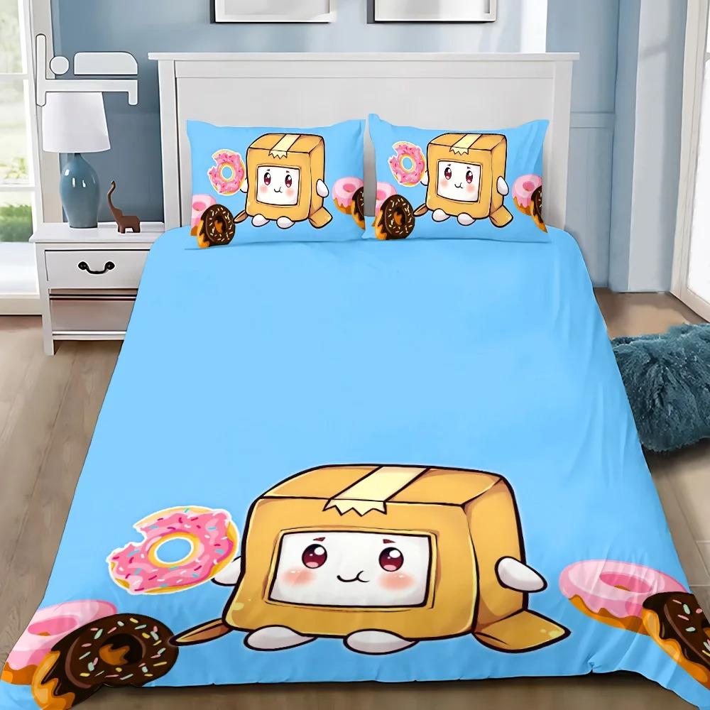 Мультяшный пододеяльник наволочка комплект постельного белья L-Lankyboxes взрослый мальчик девочка украшение спальни детский подарок односпальный двуспальный большой размер