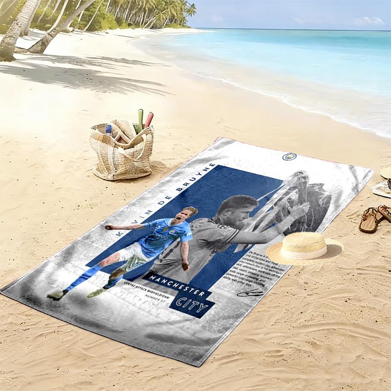 Man City'S Rodri Versatile Defender Waves Beach Towel Beach Towel For Vacation Photos Outdoor Camping Seaside Absorbent Bath Towel