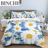 Daisy Printed Duvet Cover Floral Pattern Bedding Collection For Girls King Queen Size Quilt Cover For Girls Women Bedroom Decoration