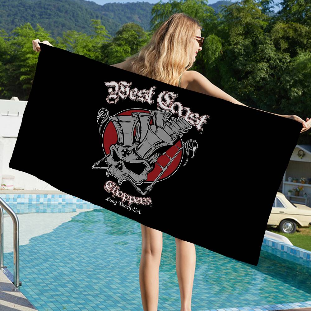 West C-Coast C-Choppers Microfiber Beach Towel Absorbent Quick dry Soft Yoga Swimming Resort Mountain Climbing Towel