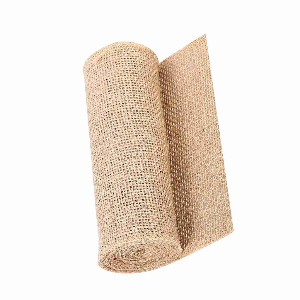 Винтажный Натуральный Мешковина Джут Мешковина Лента Дорожка на Стол Поделки Стул Рождество Свадебная Вечеринка