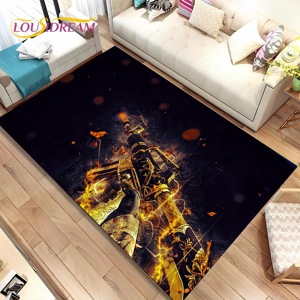 CS, USP, AK, M4, AWP, коврик для винтовки, пистолета, пистолета, ковер для дома, гостиной, спальни, дивана, коврик для двери, декор, нескользящий напольный коврик