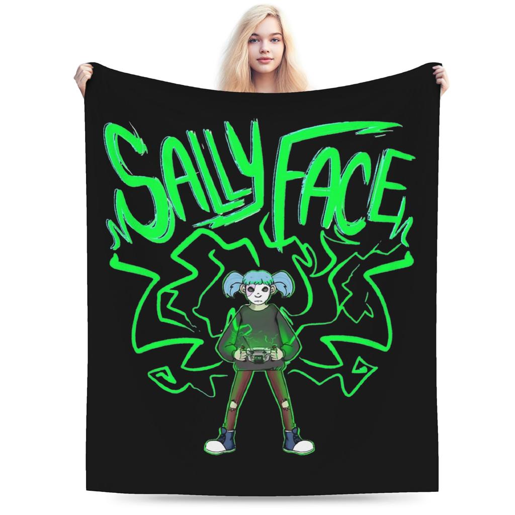 Пледы Sally Face Флисовые Зимние Темные Игровые Многофункциональные Мягкие Пледы для Дома Дивана Покрывала