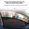 2PCS Car Sunroof Film Insulation Sunscreen Film Stickers Cover Anti-UV PVC Black Electrostatic Sticker Window