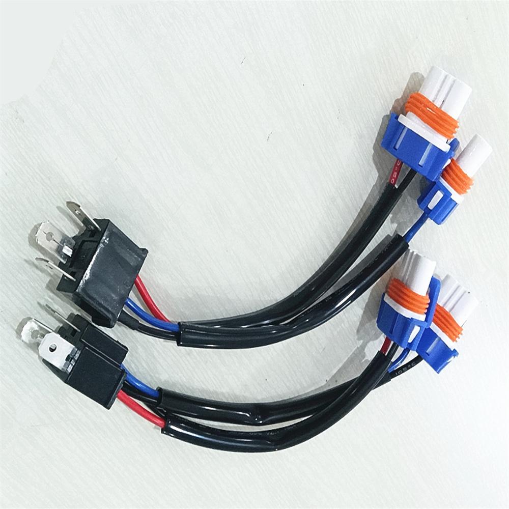2x H4 To 9005 Headlight Bulb Conversion Wiring Harness Ceramic Plug Adapter 100W