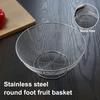 Stainless Steel Vegetable Basket Modern Wire Fruit Bowl for Kitchen Counter Metal Baskets