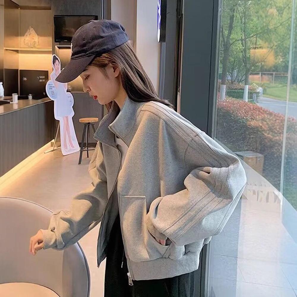 Женская бейсбольная куртка приталенного силуэта: Весна/Осень 2025 - Повседневный, Универсальный, Кардиган свободного кроя