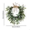 Artificial Olive Wreath Christmas Garland Fake Spring Plants Swag for Front Door Celebration