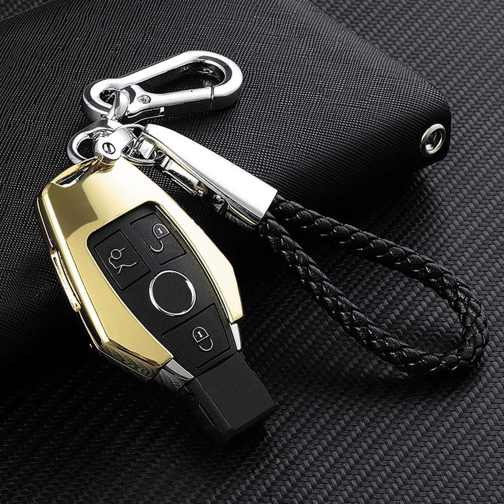 Для Mercedes Benz W204 W212 C180 GLK300 CLS CLK CLA SLK CSE Class Remote Smart Car Key Case Cover Сумка для набора ключей из цинкового сплава